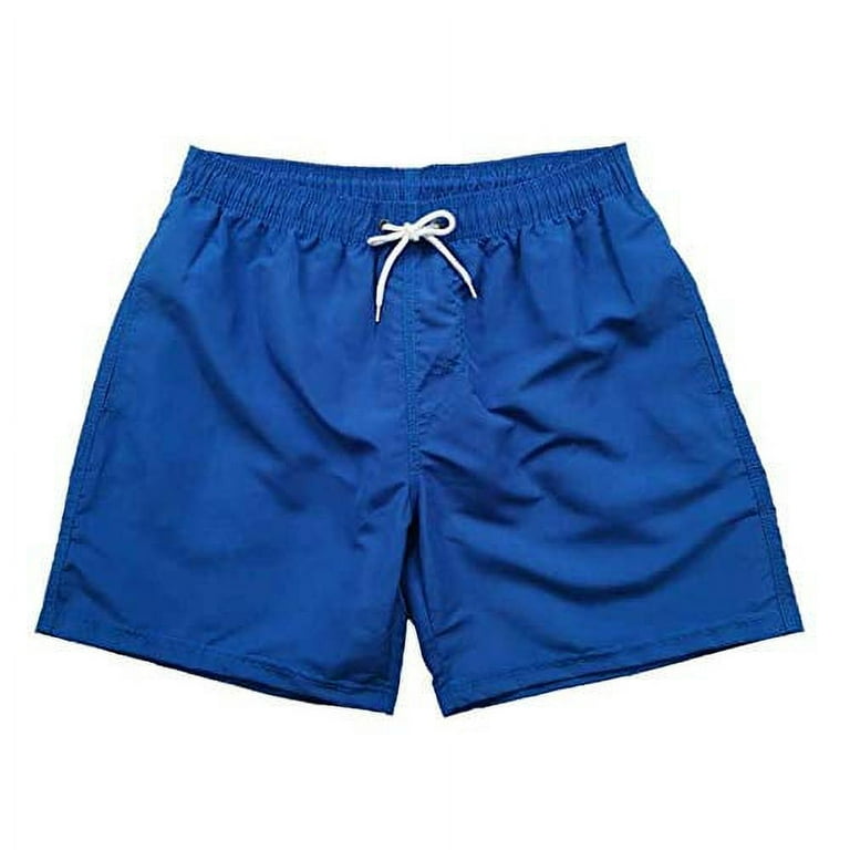 Fashionable Summer Swim Trunks for Men Quick Dry Swim Shorts for Men Swimwear Bathing Suits Swim Shorts with Various Colors Designs Quick Dry Nylon Shorts Blue Solid Medium Walmart