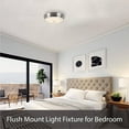 thumbnail image 6 of Aspen Creative 63022-3, 2-Light Flush Mount in Matte Black with Alabaster Glass, 11-1/4" Dia., 6 of 7