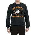 thumbnail image 2 of Wild Bobby No Diggity Boutta Bag it Up Ghost Bats Stars Pumpkin Halloween Orange and Black Halloween Unisex Crewneck Sweatshirt, Black, Small, 2 of 6