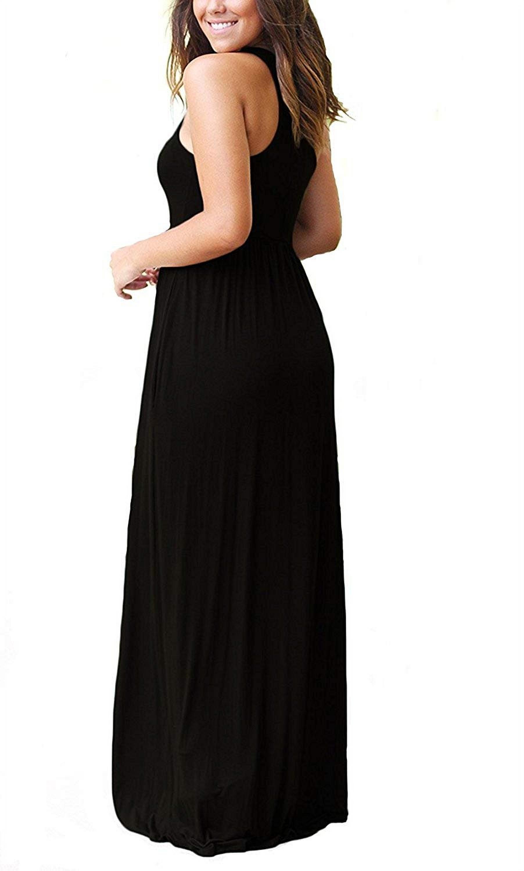 HAOMEILI Women's Short/Long Sleeve Loose Plain Long Maxi Casual Dresses ...