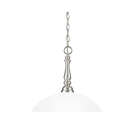 Metropolitan Bowl Pendant - Sea Gull Lighting 6512401-962 Northbrook Bowl Pendant 1-Light Nickel