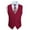 Red Burgundy(flap Pocket), variant on HISDERN Black Suit Vest for Men Classic Slim Fit V-Neck Waistcoat Formal Dress Vest for Weddings