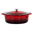 thumbnail image 1 of Casserole Ovale en Fonte Émaillée de 7 qt, Rouge, 1 of 1