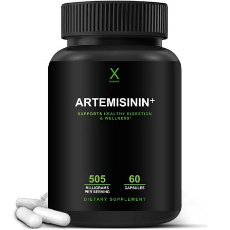 HUMANX Artemisinin 505mg with Bioperine for Greater Absorption - Supports Healthy Aging, Digestion, and Immunity - USA Third Party Tested - Vegan, Non-GMO - Artemisia Annua - Sweet Wormwood Extract
