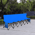thumbnail image 3 of Yaheetech 6 Seats Portable Folding Bench For Sports Camping, Blue, 3 of 7