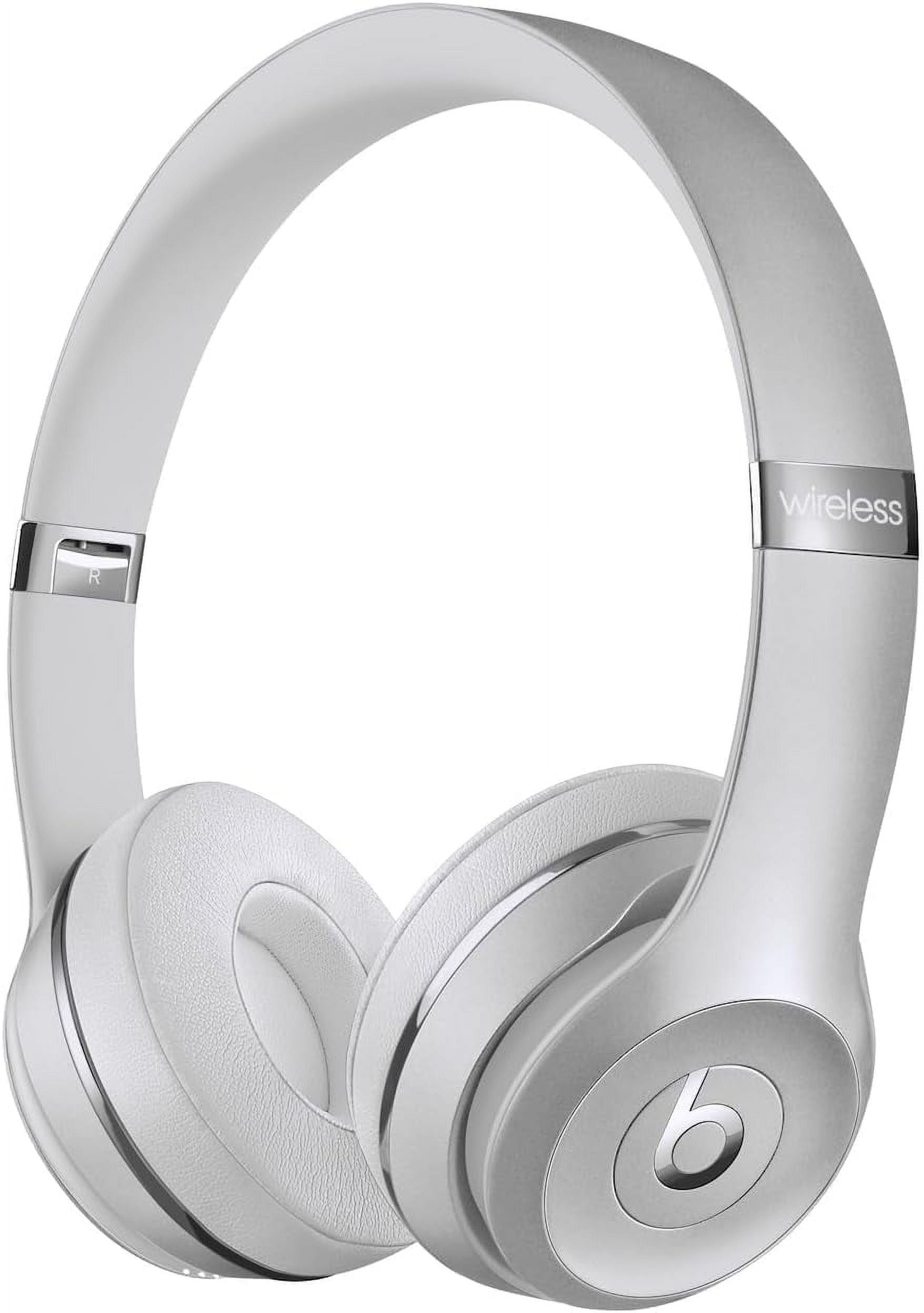 ヘッドホン beats solo3 wireless satinsilver Beats Solo3 Wireless On-Ear Headphones (Silver) Bundle with