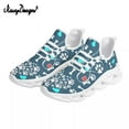 thumbnail image 1 of Zapatillas Noisydesigns de verano para mujer , con estampado de huellas de gato o perro, de malla transpirable, informales, cómodas para caminar., 1 of 6