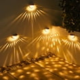 thumbnail image 5 of SolarEra 4 Pack Outdoor Solar Fence Lights, Waterproof Solar Deck Lights Wall Mount LED Hemispherical Shape Lights for Garden Yard Post Steps Stair Outdoor Christmas Decorations, Cold White, 5 of 8