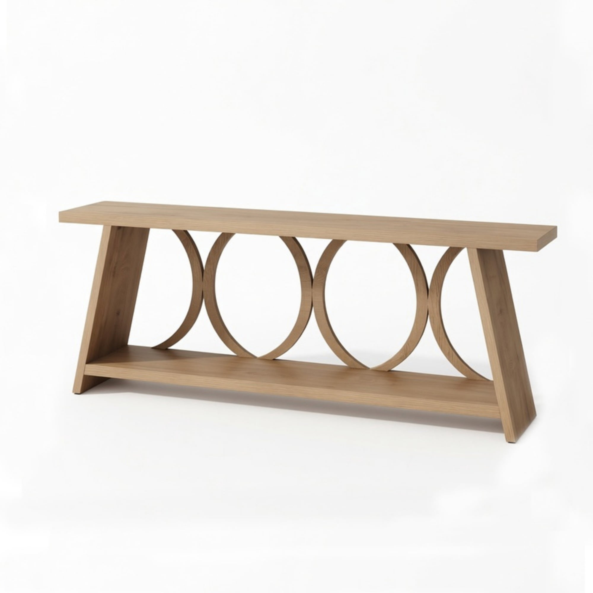 70.9 Inch Farmhouse Sofa Table with 2 Tier Shelf