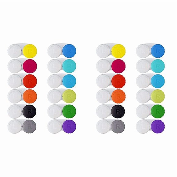 Estuche Colorido para Lentes de Contacto de 24 Piezas, Kit de Inmersión de Lentes de Contacto