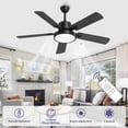 thumbnail image 6 of Skvevn Ceiling Fans with Lights and Remote, 52-inch Indoor/Outdoor Black Modern Fan with Quite Noiseless and Adjustable Light 6 Speed for Patio Living Room Bedroom, 6 of 7