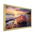 thumbnail image 2 of Designart "Sunset Shoreline Treasures Revealed IV" Coastal Framed Wall Art Decor - Coastal Yellow Coastal Beach Hallway Framed Wall Art Decor, 2 of 6