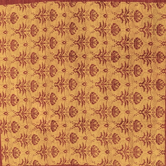 Ahgly Company Indoor Square Abstract Brown Modern Area Rugs, 3' Square