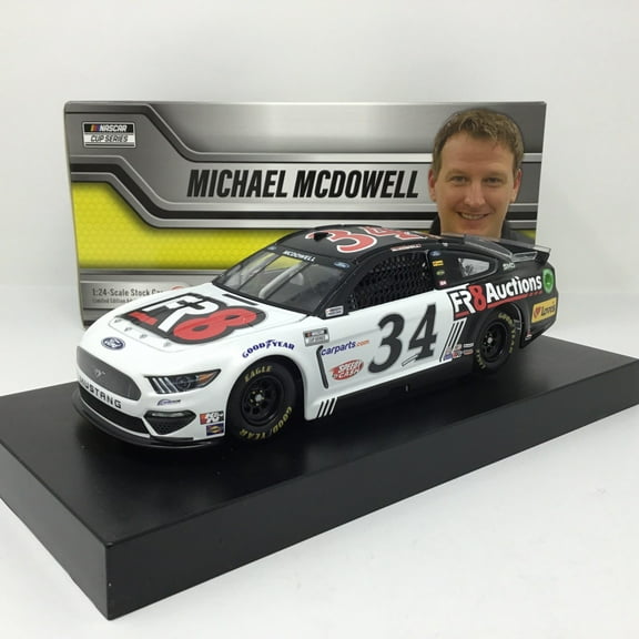 Action Racing Michael McDowell 2021 #34 FR8Auctions.com 1:24 Regular Paint Die-Cast Ford Mustang