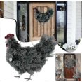 thumbnail image 1 of Xmas Rooster Chicken Wreath, Artificial Branches Green Leaves Garland for Front Door, 1 of 5