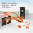 thumbnail image 6 of YingFit Orange Neckband Bluetooth Headphones, IPX4 Sweatproof Wireless In-Ear Earbuds with LED Battery Display, for Sports, Work, Travel, Gaming & Clear Hands-Free Calls, 6 of 10