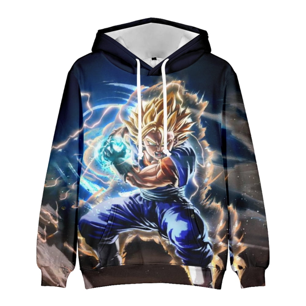 Super Saiyan Sweater Dragon Ball Goku Hoodie 3D Printed Top With Hat Women  Men Kids Loose Hooded Long Sleeve Hooded Coat - Walmart.com