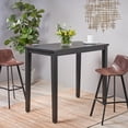 thumbnail image 2 of Roomfitters Wooden High Bar Table, Sleek Grey Finish, Ideal for Home Bar, Dining, or Kitchen Areas, Minimalist Modern Design with Sturdy Legs, Perfect for Small Spaces and Urban Interiors, 2 of 12