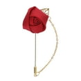 thumbnail image 3 of Flor broche novio flor Pin traje decoración insignia borla cadena rosa Floral Boutonniere boda broches para mujeres, hombres, novio, 3 of 9