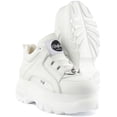 thumbnail image 5 of Buffalo 1339-14 2.0 Men's Lace Up Leather Platform Trainers In White Size 12, 5 of 6