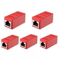 thumbnail image 2 of RJ45 Coupler，Ethernet Coupler, in Line Coupler for Cat7/Cat6/Cat5e/Cat5 Ethernet Cable Extender Adapter Female to Female (5 Pack Black), 2 of 3