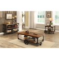 thumbnail image 3 of Coaster Farmhouse Wood 2-Shelf Rectangular Mobile Sofa Table in Brown, 3 of 3
