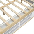 thumbnail image 5 of Full Bed with Roof Frame, Bed Frame with Big Storage Space， Bedside-6 shelves, Under Bed Storage Unit for Apartment and Small Space, 5 of 8