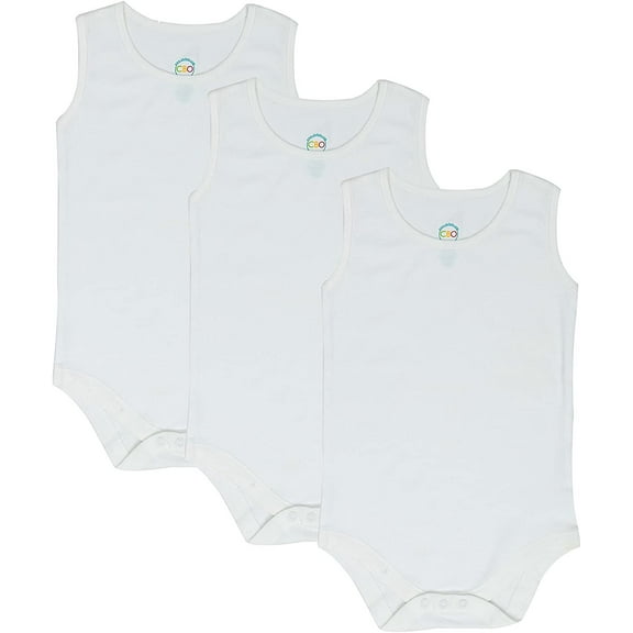 CBObaby 4T 5T 6T Toddler Sleeveless Bodysuit 3-Pack
