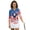 American Bald Eagle Pattern, variant on HUIACONG Golf Polo Shirts with Bald Eagle Patriotic Pattern, 3/4 Sleeve Athletic Top for Golf Tennis and Casual Outdoor Activities