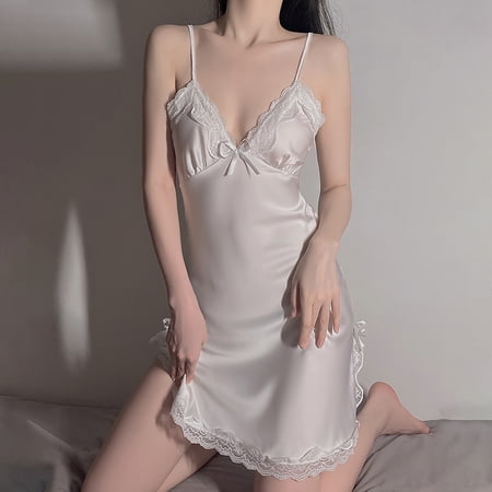 

Cntydi Pajamas for Women Gifts Ladies Sexy Lingerie Sexy Tight-fitting Stretch Net Pajamas One-shoulder Strap See-through Tights