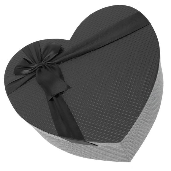 TABLZONE Heart Shaped Black Paper Box for Jewelry and Rings - Smooth Texture