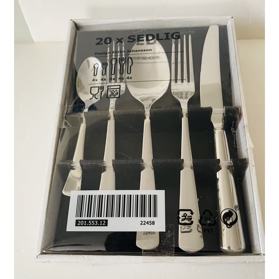SEDLIG 20-piece flatware set, stainless steel