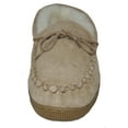 thumbnail image 2 of Eurow Women's Hardsole Sheepskin Moccasin - Chestnut/White, Size 9, 2 of 7