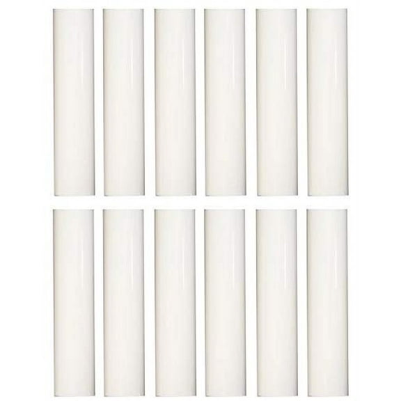 Creative Hobbies Set of 12, 3 Inch Tall White Plastic Candle Covers Sleeves Chandelier Socket Covers ~Candelabra Base