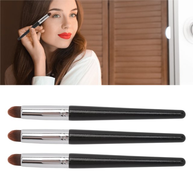 Round Concealer Brush,3pcs Concealer Brush Round Highlighter Brush Concealer Brush High-Precision Functionality