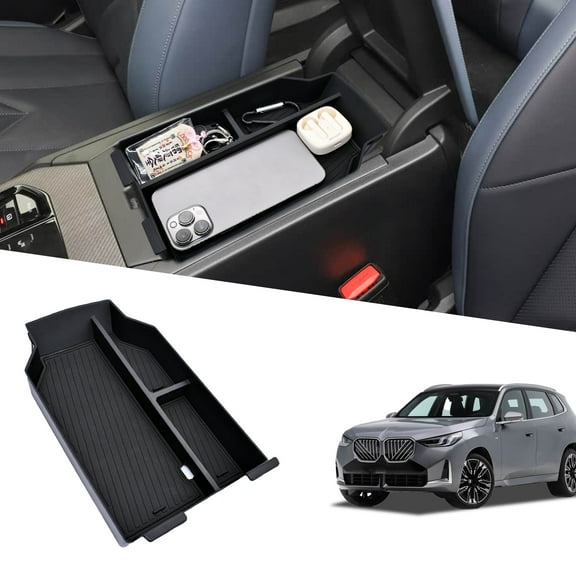 JJMY For 2025 BMW X3 G45 Car Center Console Hidden Storage Box Organizer Tray , 1 Pack