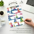 thumbnail image 3 of FORMRS Acrylic Clipboard with Low Profile Clip Standard A4 Letter Size, 12.5" x 9", Hand Drawn Sailboats, 3 of 8