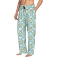 thumbnail image 3 of Mens Pajama Pants - Soft Sleep & Lounge Pants for Men, Cute Avocado Daisy Cuteness Casual PJ Bottoms Pants with Pockets, 3 of 5