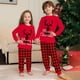thumbnail image 4 of Pijamas navideños familiares de invierno 2022 con parte superior roja y pantalón, pijamas navideños para hombres, mujeres, niños, bebés y perros, conjuntos de ropa de dormir a juego Z934, 4 of 4