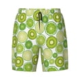 thumbnail image 4 of Lsque Mens Swim Trunks Kiwi Lemon Pattern - Bathing Suit Compression Liner - Beach Swim Shorts Swimwear - (S-3XL) - Stretch Quick Dry -X-Large, 4 of 9
