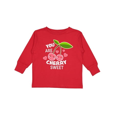 

Inktastic You are Cherry Sweet with Cherries and Hearts Boys or Girls Long Sleeve Toddler T-Shirt