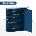 thumbnail image 3 of Costway Multipurpose Mount Wall Surface Bathroom Storage Cabinet Mirror, Blue Blue, 3 of 10