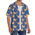 thumbnail image 2 of Gukieu dogs Print Men's Short-sleeved Shirts, Button-down Pocket Shirts, T-shirts, Beach Vacation Travel Summer Clothing-Large, 2 of 5