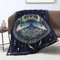 thumbnail image 4 of Kainsy Moth Plush Blanket Witchy Moon Phase and Stars Purple Butterfly Flannel Throw Blankets for Adults Kids Fantasy Zodiac Galaxy Blanket Boho Fuzzy Blanket for Sofa Couch Chair(60"x80"), 4 of 9