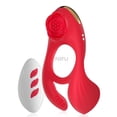 thumbnail image 1 of 7-Frequency Male Penis Ring Partners Toys for Man Pleasure, APP Controlled Rabbit Double Ring Vibrating, 1 of 5