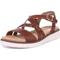 thumbnail image 6 of Remonte Jocelyn Women's Leather Sandal With Ankle Strap In Brown Size 8, 6 of 6