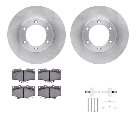 Dynamic Friction Company Front Brake Rotors with Ultimate Duty Performance Brake Pads includes Hardware 6412-76022