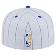 thumbnail image 4 of Men's New Era  White Golden State Warriors Wordmark Pinstripe 59FIFTY Fitted Hat, 4 of 5
