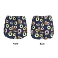 thumbnail image 5 of Picia Sloth with Donuts Pattern Women's 2 in 1 Athletic Running Shorts High Waisted Workout Casual Gym Sweat Shorts with Comfy Liner Zipper Pockets-X-Large, 5 of 9