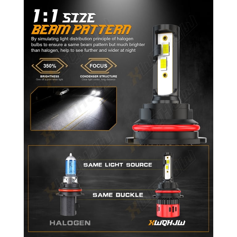 2PCS 9004 LED Headlight for Dodge RAM 1500 2500 3500 1994